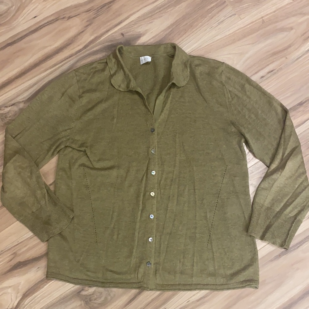 Poetry Linen Collared Sweater